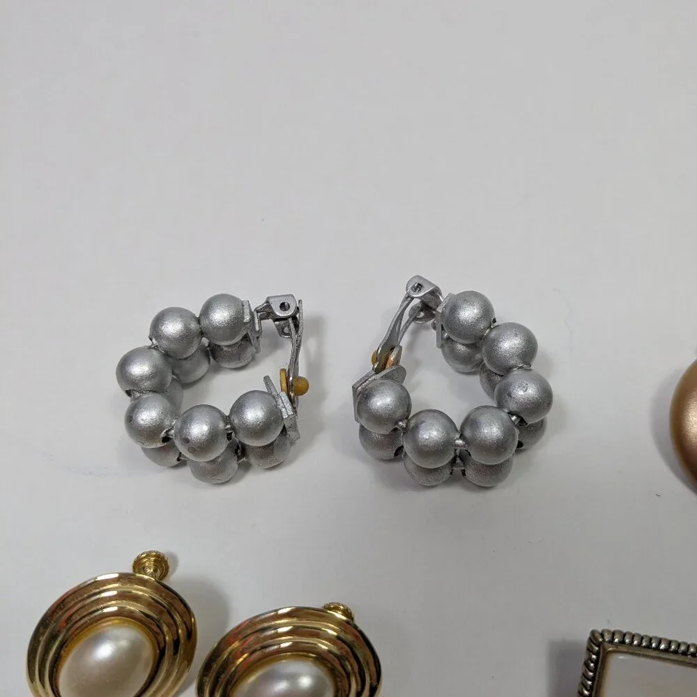 Clip On Earring Lot 5  Fashion Jewelry  Ready to Wear Variety Colors Styles